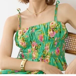 J.Crew Romantic Voile camisole Tank in Green Rose Garden XS